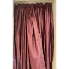 1 x Pencil Headed Curtains with Tiebacks 237cm (Bury St Edmunds)