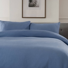 The Lyndon Company St Quentin Duvet Set Denim Blue