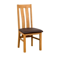 Snape Twin Slat Dining Chair Oak Oiled