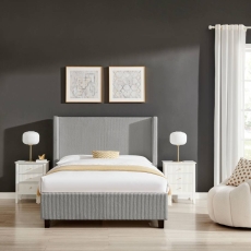 Georgia Upholstered Bed Frame Grey