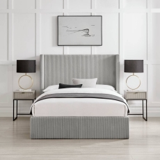 Georgia Upholstered Ottoman Bed Frame Grey