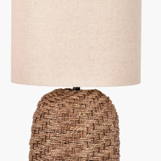 Andros Woven Seagrass Floor Lamp with Shade