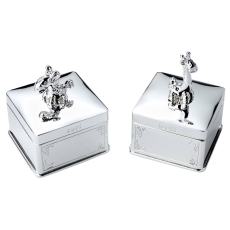 Arthur Price Silver Plated Giraffe 1St Tooth & 1St Curl Boxes