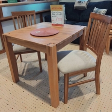 Royale square dining table 80x80cm with 2 Verona dining chairs. (Haverhill)