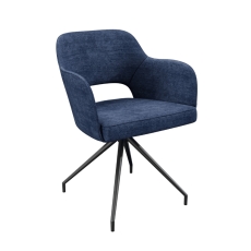 Chicago Swivel Dining Chair Dark Blue