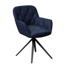 Charleston Swivel Dining Chair Dark Blue