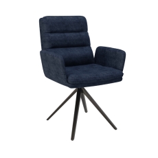 Helsinki Swivel Dining Chair Dark Blue