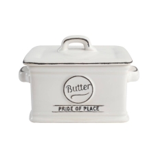 T&G Woodware Pride Of Place Butter Dish White