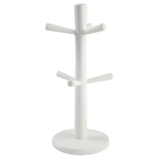 T&G Woodware 6 Peg Mug Tree White Painted Hevea