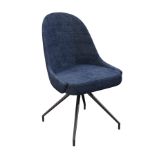 Miami Swivel Dining Chair Dark Blue
