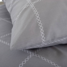 The Lyndon Company Crossley Heath Duvet Set Grey/White