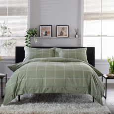 The Lyndon Company Crossley Heath Duvet Set Green/White