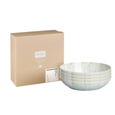 Denby Halo Speckle Set Of 4 Pasta Bowls