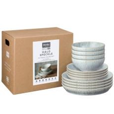 Denby Halo Speckle 12 Piece Coupe Set