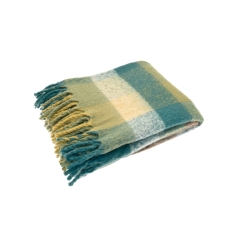 Walton & Co Faux Mohair Check Throw Multi
