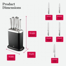 Good Food 5 Piece Knife Set With Block