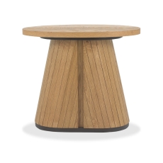 Vigo Oval Lamp Table Rustic Oak