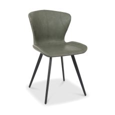 Rustic Garcia Dining Chair Olive Faux Leather