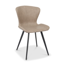 Rustic Garcia Dining Chair Stone Faux Leather