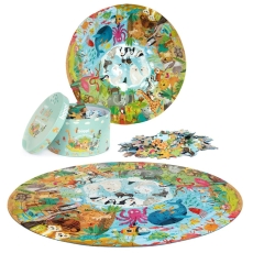Boppi 150pc Round Jigsaw Puzzle - Animals Around The World