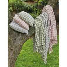 Gingham Throw Blush