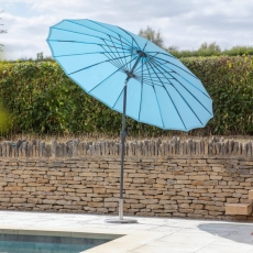 Shanghai 2.7m Aluminium Tilt Parasol - Sky Blue