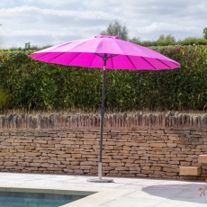 Shanghai 2.7m Aluminium Tilt Parasol - Magenta