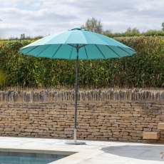 Shanghai 2.7m Aluminium Tilt Parasol - Teal