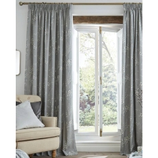 Laura Ashley Pussywillow Readymade Curtains Steel