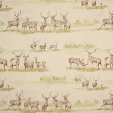 Moorland Stag Linen Fabric