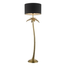 Dar Coco Antique Gold Floor Lamp With Shade