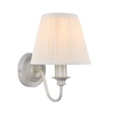 Laura Ashley Ellis Satin Grey Wall Light With Shade