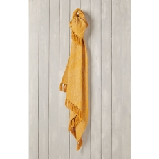 Walton & Co Recycled Cotton Throw Ochre