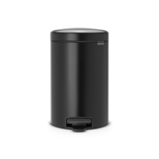 Brabantia Newicon Pedal Bin 12L Plastic Bucket Matt Black