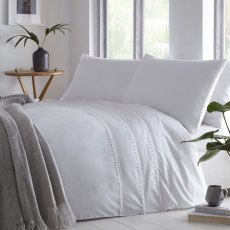 Serene Tassel Duvet Cover Set White