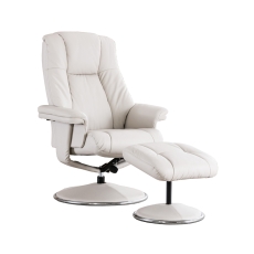 Denby Swivel Recliner Chair & Footstool Mushroom