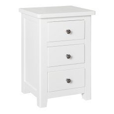 Hamilton 3 Drawer Bedside Chest White