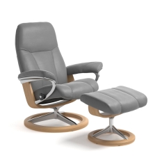 Stressless Signature Consul Chair With Footstool (Exclusive)