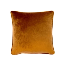 Luxe 43cm Velvet Piped Cushion Tan