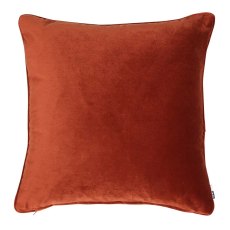 Luxe 50cm Velvet Piped Cushion Paprika