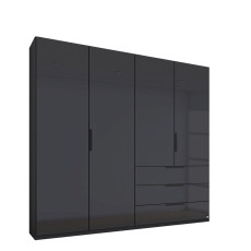 Montego 4 Door 3 Drawer Wardrobe Graphite