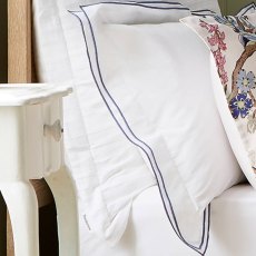 Sanderson Fusang Tree Embroidered Oxford Pillowcase Peacock Blue