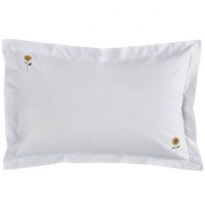 Sophie Allport Sunflowers Oxford Pillowcase Pair White