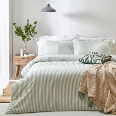 The Linen Yard Hebden Duvet Set Eucalyptus