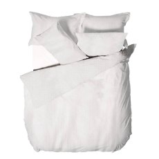 The Linen Yard Hebden Duvet Set White