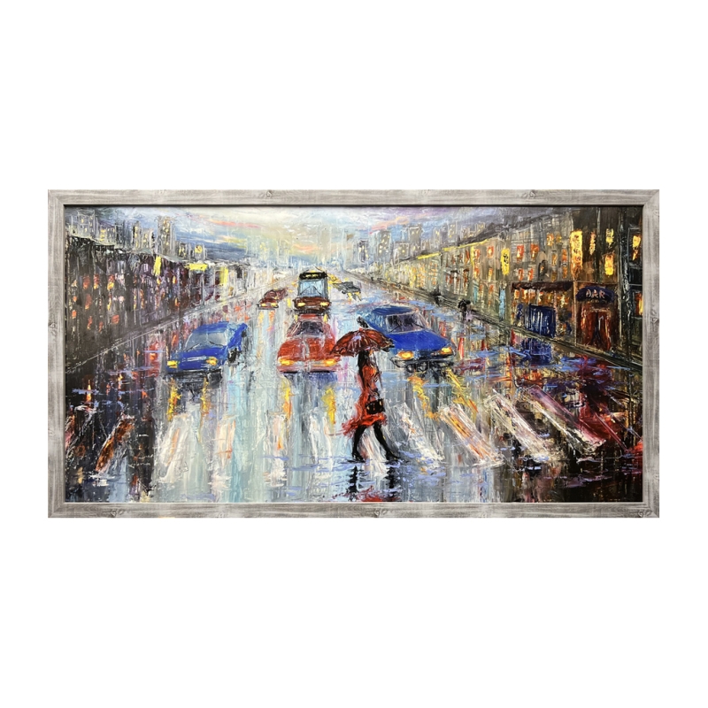 Stopping Traffic Overbrush Framed Print