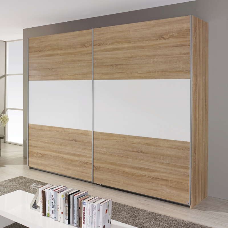 Bali 2 Door Sliding Wardrobe W218cm Sonoma/White Lifestyle