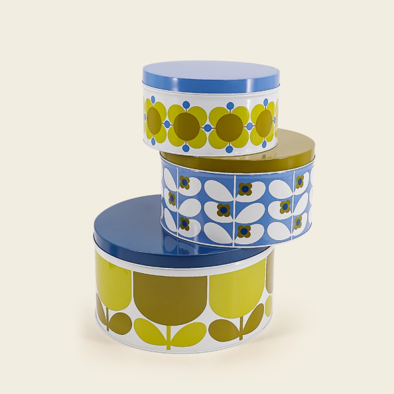 Orla Kiely Sunflower/Sky Nesting Cake Tins - Set of 3