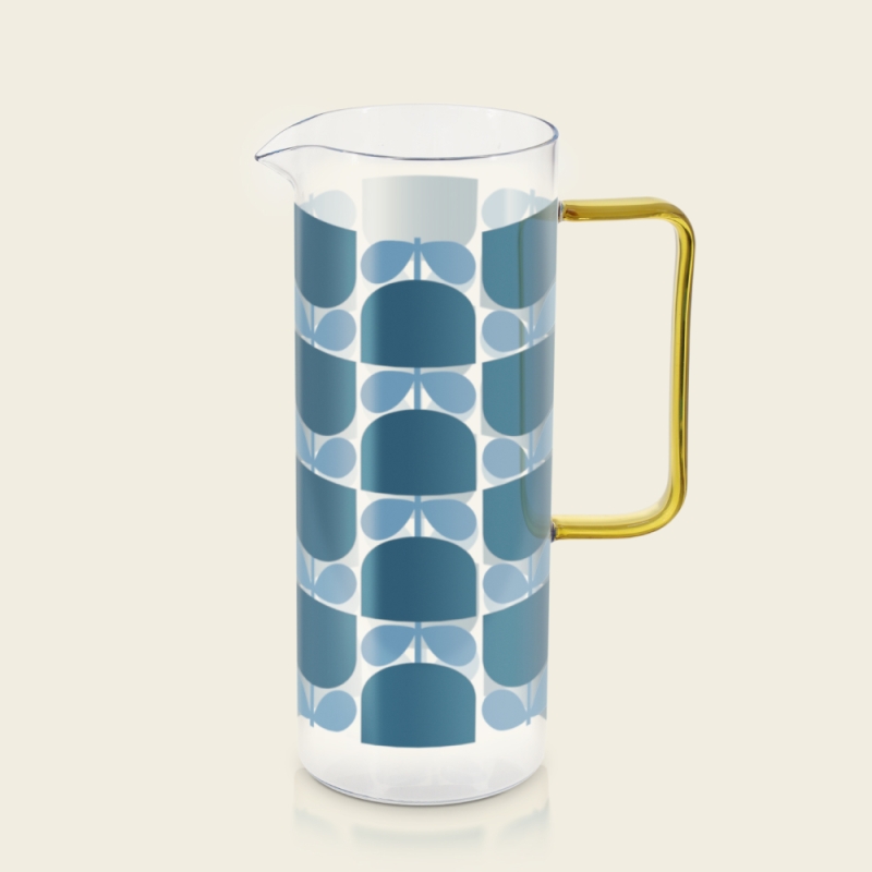 Orla Kiely Block Flower Glass Water Jug