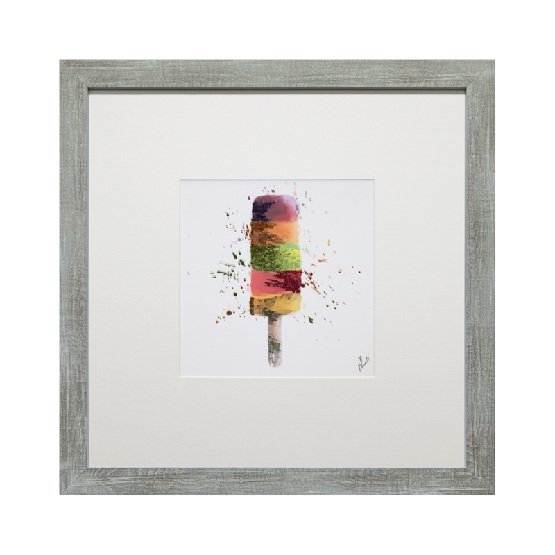 Ice Lolly Foil Finish Framed Picture